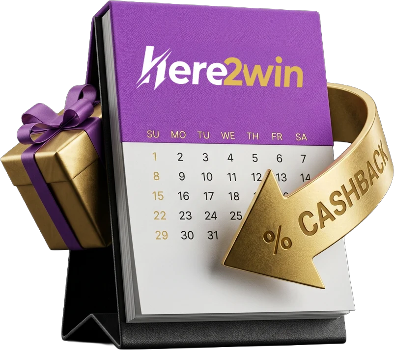 Purple desk calendar marked out for a weekly rewards schedule